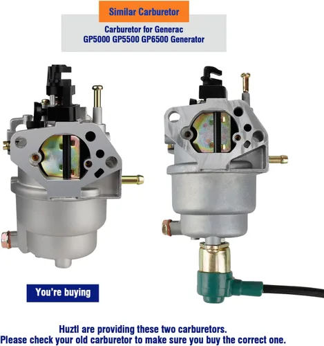Vista 5 de HUZTL Carburador para Generac GP5000 GP5500 GP6500 0J58620157 5KW 5.5KW 6.5KW 389cc Generador 0G8442A111 Carburador con Kit de Ajuste de Filtro