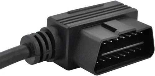 Vista 3 de iKKEGOL 30cm/12 Pulgadas Ángulo Derecho OBD2 OBD II Cable Divisor Y 1x Macho y 2X Hembra Adaptador de Puerto J1962