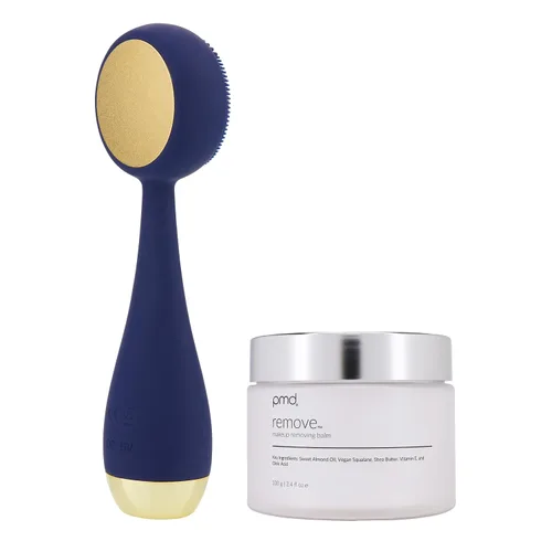 Vista 8 de Clean Pro - Electric Facial Cleansing Brush, Smart Facial Device with Silicone Brush & Heated Anti-Aging Aluminum, Gemstone, Precious Metal Massager