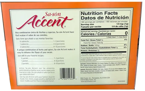 Vista 2 de Sa-son Accent Calidad Condimento premium, Sabor Culantro Achiote, 36