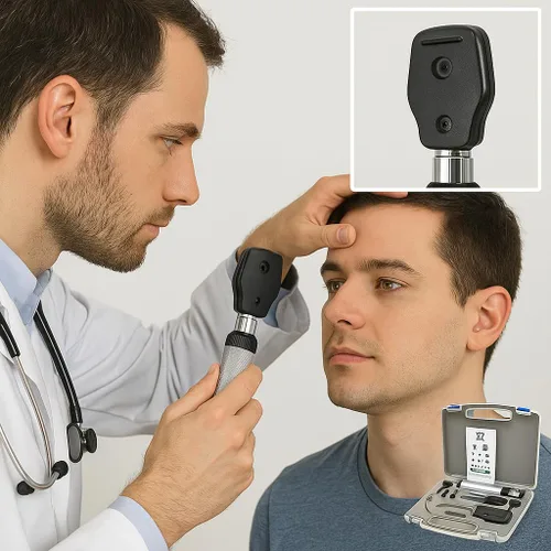 Vista 6 de Cynamed Otoscope Diagnostics Kit de examen de oído, nariz y garganta, herramienta perfecta para estudiantes