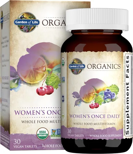 Vista 2 de Garden of Life Una vez al día multi 30 tabletas orgánicas para mujeres y probióticos formulados por Dr. para mujeres 50 mil millones de UFC 30