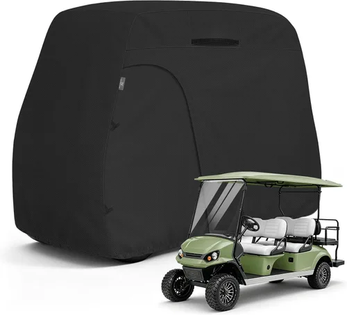 Vista 15 de Explore Land Funda impermeable para carrito de golf universal, compatible con la mayoría de marcas, para 2/4/6 pasajeros Fits for EZGO/Club