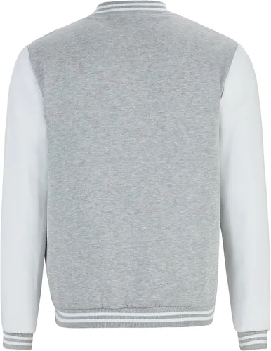 Vista 3 de Varsity Chaqueta Letterman Chaqueta de béisbol con cuello de banda de manga larga