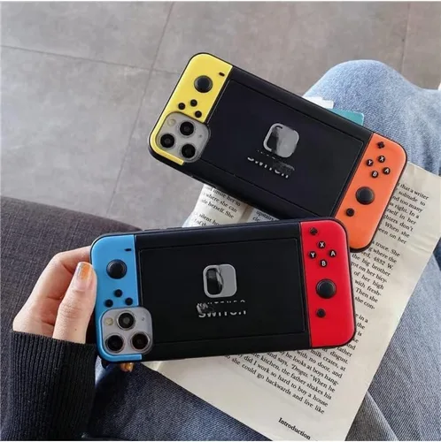 Vista 4 de Funda compatible con iPhone 13 Pro Max para niños y hombres, controlador de videojuego 3D, tipo botón, personalizado, cuerpo completo, protección