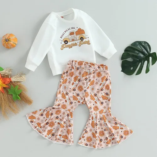 Vista 3 de Conjunto de ropa de Navidad de manga larga para bebé niño, sudadera de Navidad sin botones y pantalones para otoño e invierno