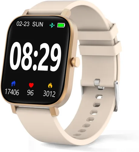 Vista 11 de Choiknbo Reloj inteligente con rastreador de fitness para teléfonos Android/iOS, pantalla táctil completa de 1.69 pulgadas con monitor de frecuencia
