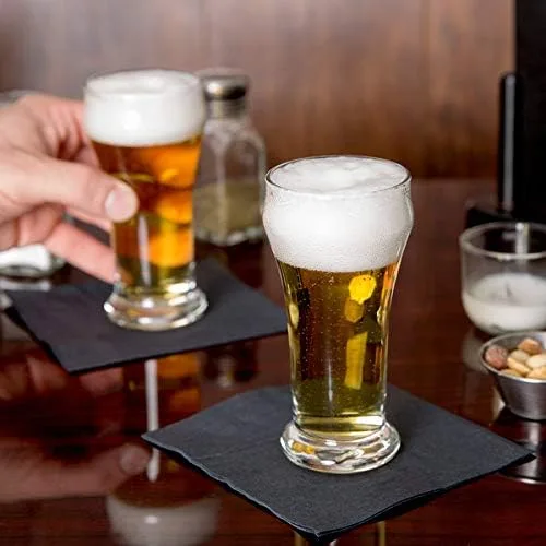 Vista 3 de Happy Hour Supplies - Juego de 6 vasos Pilsner de base pesada de 6 onzas con selecciones de cóctel distintivas