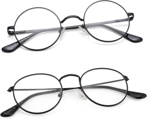 Vista 2 de Pro Acme Gafas redondas con marco de metal retro transparente sin receta