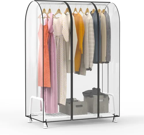 Vista 12 de Zilink Funda para Perchero de Ropa de 43 Pulgadas a Prueba de Polvo Transpirable Funda para Perchero de Ropa Bolsas para Ropa Grandes Protector
