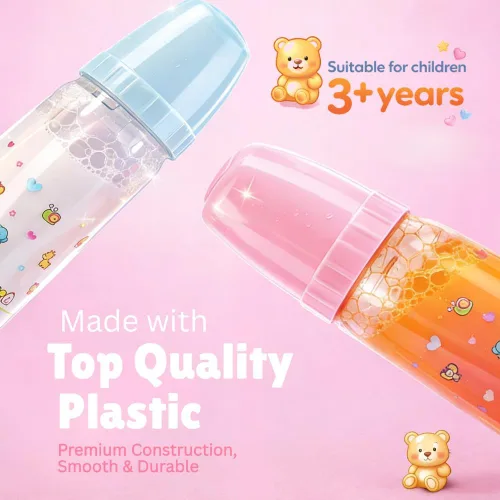 Vista 6 de Biberones mágicos, 2 botellas: 1 de leche y otra de jugo, tamaño grande especialmente para niños pequeños