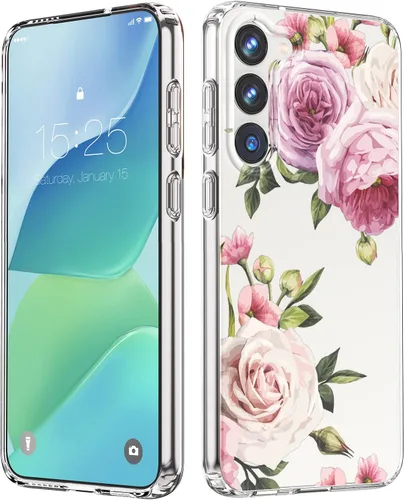 Vista 19 de MILPROX Funda para Samsung Galaxy S25 - Cubierta Slim Fit Floral S-25, Elegante Diseño de Flores Femenino, Carcasa Protectora Linda Ultra-Delgada