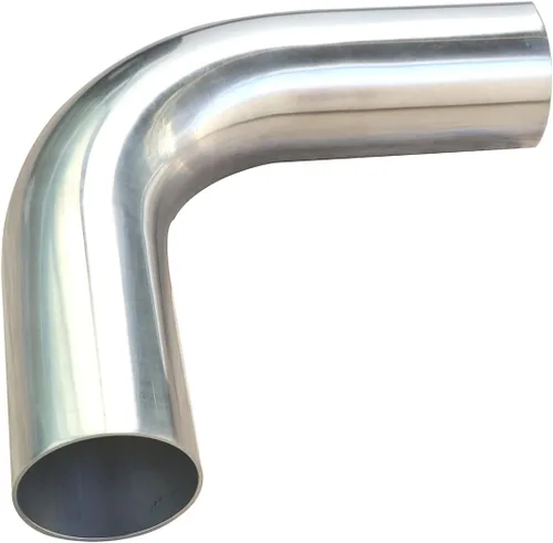 Vista 15 de 1" (25mm) OD 45 Grados Tubo de Codo de Aluminio, Tubo Intercooler, Tubo de Toma de Aire, Radio 1.5D, Tubo de Aleación de Aluminio, Alto Pulido