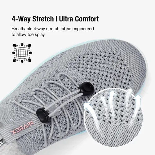 Vista 4 de KOLILI Zapatos de mujer elegantes para el agua, zapatos de tenis para caminar con soporte de arco, los mejores para deportes acuáticos, viajes