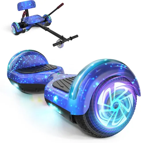 Vista 14 de SISIGAD Patinetes para niños de 7 a 12 años, con altavoz Bluetooth integrado y ruedas de luces coloridas de 6.5 pulgadas, scooter de equilibrio