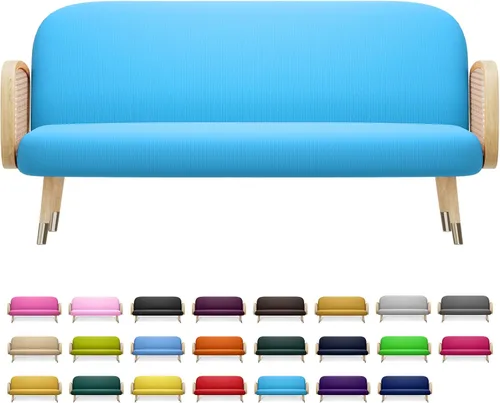 Vista 30 de MoNiBloom Funda para futón de tamaño Queen, elástica, sin brazos, funda para sofá sin brazos, protector de muebles, duradera y lavable, con Cereza