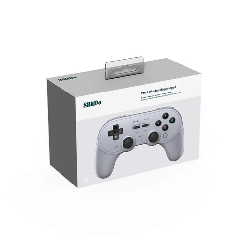 Vista 8 de 8BitDo Pro 2 Bluetooth Controller for Switch PC macOS Android Steam Deck Raspberry Pi Gray Edition