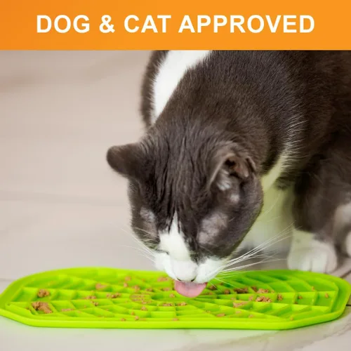 Vista 8 de Neater Pets Neat-LIK - Tapete para lamer perros, gatos, cachorros, reduce la ansiedad y el aburrimiento, alimentador lento de mantequilla de maní