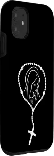 Vista 18 de iPhone 16 Rosario Virgen María Dios Jesús Fe Religioso Católico Estuche de Regalo