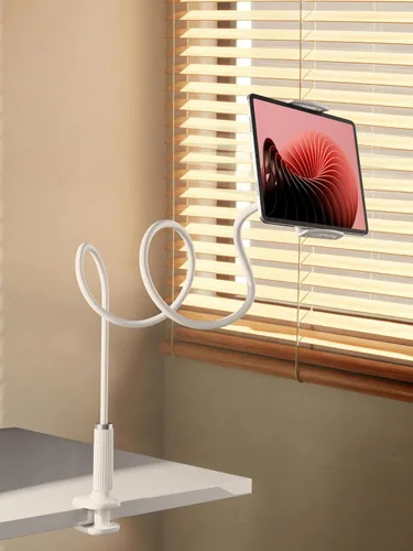 Vista 7 de KI-R Soporte de cama de 38.7 pulgadas con cuello de cisne para tableta y teléfono, soporte de abrazadera flexible ajustable compatible con iPad