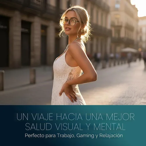 Vista 7 de Lentes de bloqueo de luz azul, lentes antifatiga ocular para juegos, lectura y computadora, gafas cómodas para mujeres y hombres