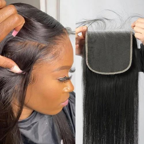 Vista 29 de 13x4 Frontal de encaje ondulado del cuerpo, frontal de encaje suizo transparente HD invisible prearrancado con cabello de nacimiento de grado 12A