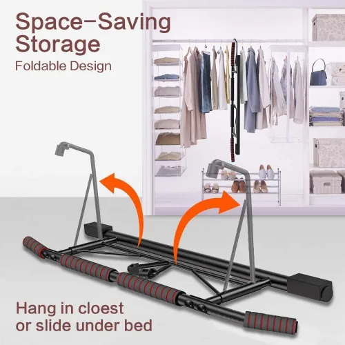 Vista 5 de AmazeFan Barra de Dominadas para Puerta con Agarre Ergonómico - Marco de Dominadas de Fitness para Ejercicio de Gimnasio en Casa - Agarre