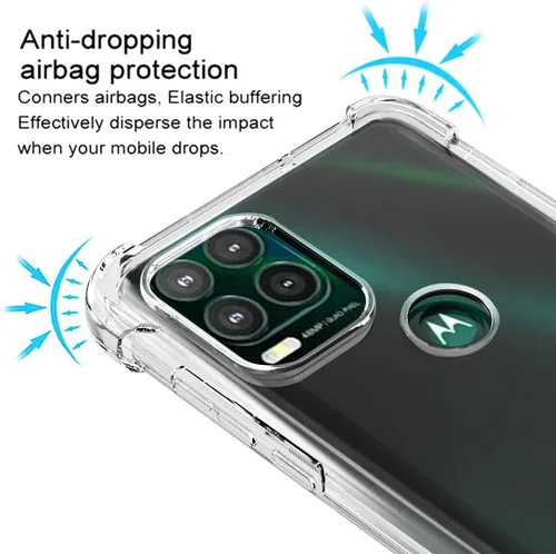 Vista 5 de Osophter Funda para Moto G Stylus 5G con 2 protectores de pantalla transparente y esquinas reforzadas, TPU para Motorola Moto G Stylus 5G