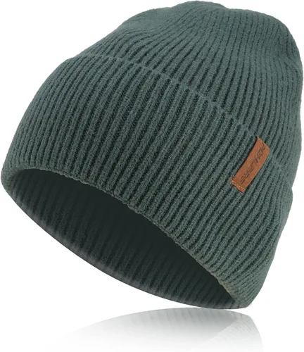 Vista 3 de POHLARS Gorro suave para uso diario para hombres y mujeres, gorro de punto cálido de invierno a rayas