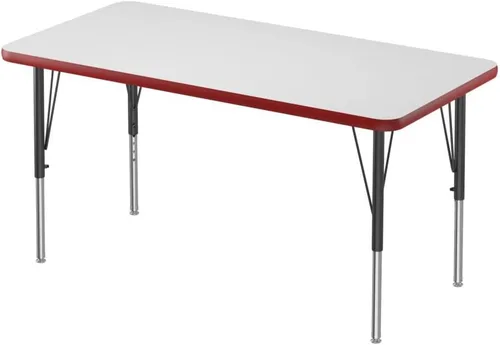 Vista 46 de Correll - Mesa rectangular de 24 x 36 pulgadas, mesa de actividades superior de borrado en seco, altura ajustable (19 a 29), laminado de alta