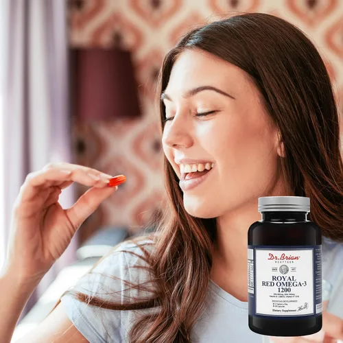 Vista 7 de Dr. Brian Royal Red Omega 3 1200, suplemento de aceite de pescado con EPA y DHA Omega3 aceite de pescado contiene vitamina D, E Omega-3 apoyo
