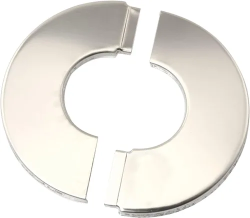 Vista 7 de 2 piezas de brida dividida de pared, placa redonda de acero inoxidable, accesorios de cubierta de tubería de agua montada en la pared para tubería