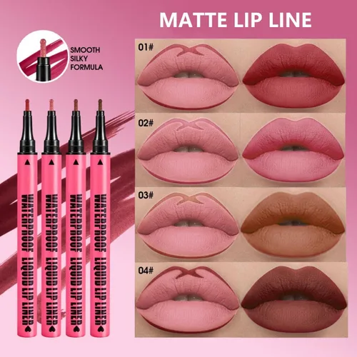 Vista 7 de Lápiz labial mate de larga duración para maquillaje de mujer 02