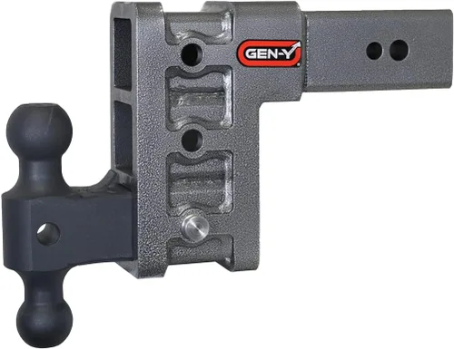 Vista 11 de GEN-Y Hitch Enganche de remolque para receptor de 3 pulgadas, caída y elevación de 9 pulgadas con 3 posiciones ajustables, incluye soporte de bola