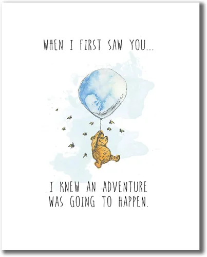 Vista 5 de Winnie the Pooh impresiones de arte – Conjunto de cuatro