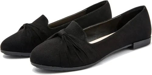 Vista 3 de Saidoteto Women's Ballet Flats, Comfortable Round Toe Slip On Classic Suede Office Dress Shoes for Work
