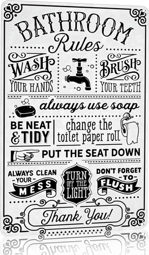 Vista 7 de Crazysign Letrero Gracioso y Sarcástico para Decoración de Baño, Letrero de Inodoro con Texto «This Is A Bathroom Not An Internet Cafe Quotes», Arte