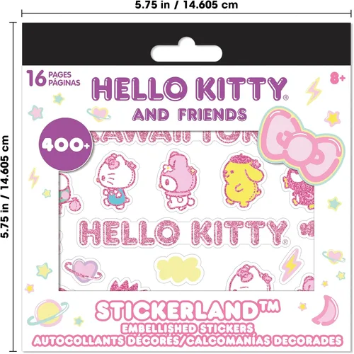 Vista 7 de Sanrio Hello Kitty and Friends Stickerland - Bloc de adhesivos multisustrato (16 páginas)