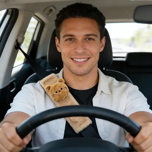 Vista 6 de Funda para el cuello del asiento de automóvil para bebé, Almohadilla de correa de bebé, Funda de correa de asiento de automóvil, Funda para cinturón