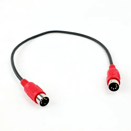 Vista 4 de Juego de cables de conexión MIDI de 2 a 5 pines DIN macho a macho de 18 pulgadas