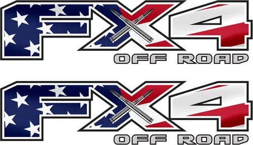 Vista 15 de FX2 - Calcomanías deportivas F para camión, 4 x 4, lado de la cama (juego de 2)