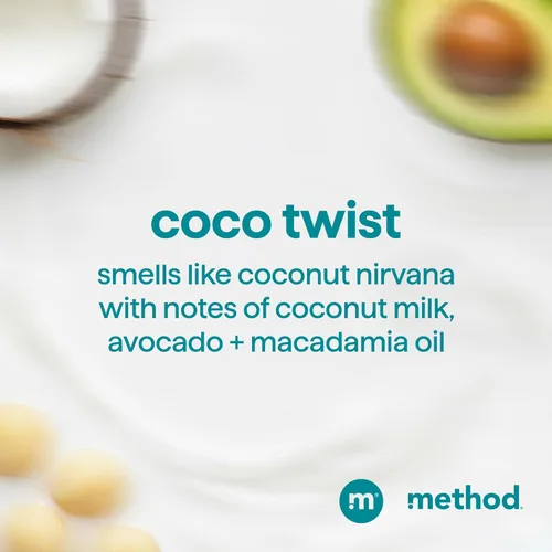 Vista 5 de Method Curl Defining Co-Wash, Coco Twist, leche de coco + aguacate + notas de macadamia, 13.5 onzas