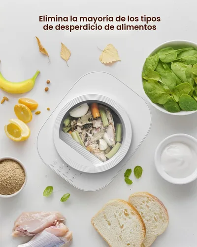 Vista 5 de Compostador eléctrico de 4 litros para cocina, contenedor de compostaje inteligente para encimera, inodoro, bajo ruido, limpieza automática