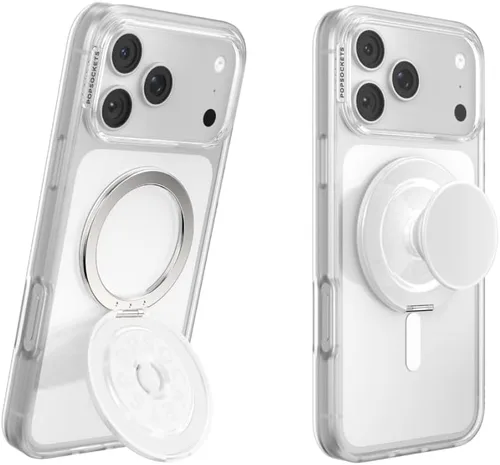 Vista 17 de PopSockets Agarre Kick-Out para MagSafe, Kickstand- Knurl Gunmetal Moleteado Gunmetal