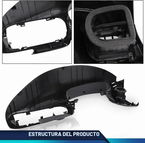 Vista 7 de PIT66 Bisel de Almohadilla de Tablero Negro Compatible con Ford F150 1997-2003/ Compatible con Ford Expedition 1997-2003