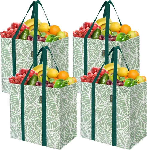 Vista 4 de BALEINE 3 bolsas reutilizables para comestibles + 4 bolsas reutilizables para comestibles
