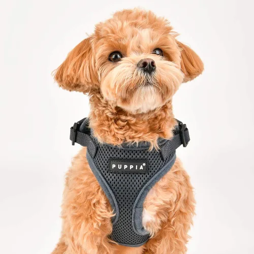 Vista 4 de Arnés con cuello ajustable Puppia Authentic RiteFit, S, Beige