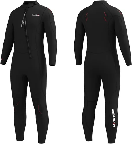 Vista 4 de Seaskin Traje de neopreno completo con cremallera frontal para hombre de 0.197 in