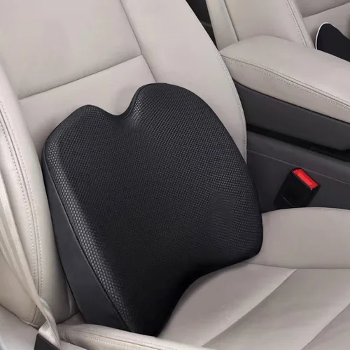 Vista 3 de SPRFUFLY Make Relaxing - Almohada para reposacabezas de automóvil + almohada de apoyo lumbar para automóvil, 100% espuma viscoelástica con funda
