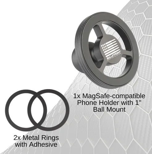 Vista 6 de Bulletpoint Mounting Solutions - Soporte magnético para teléfono celular compatible con teléfonos inteligentes MagSafe iPhone, accesorio de montaje